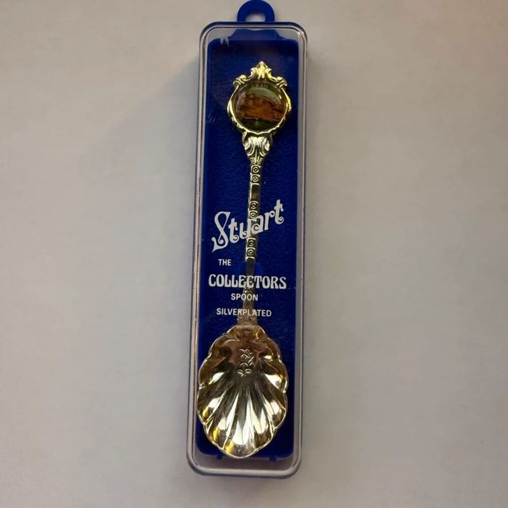 Vintage Stuart Crail Scotland Souvenir Spoon Silver Plated Collector Keepsake